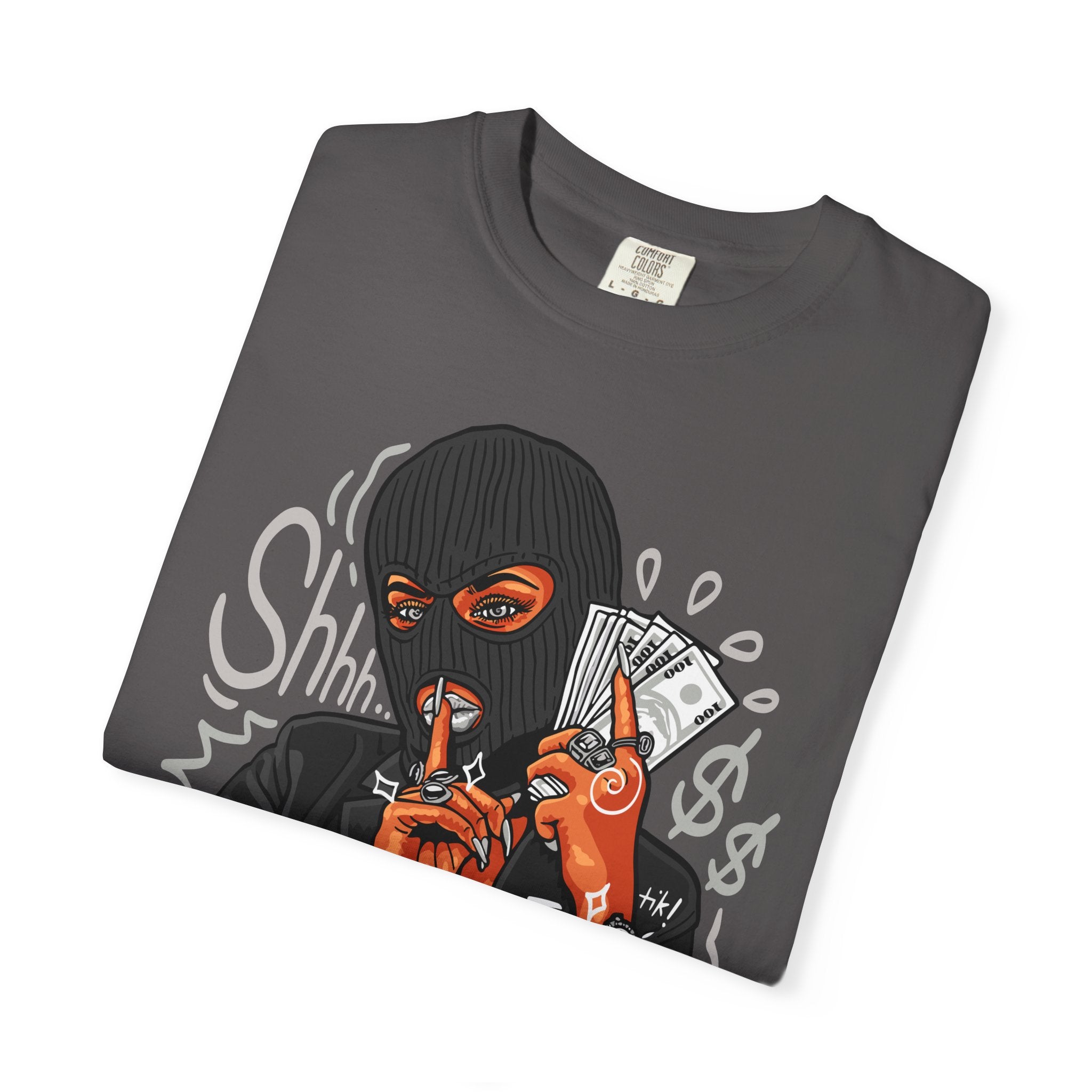 Money Heist Shhh Graphic Tee – Gangster Streetwear - Sinful Threads