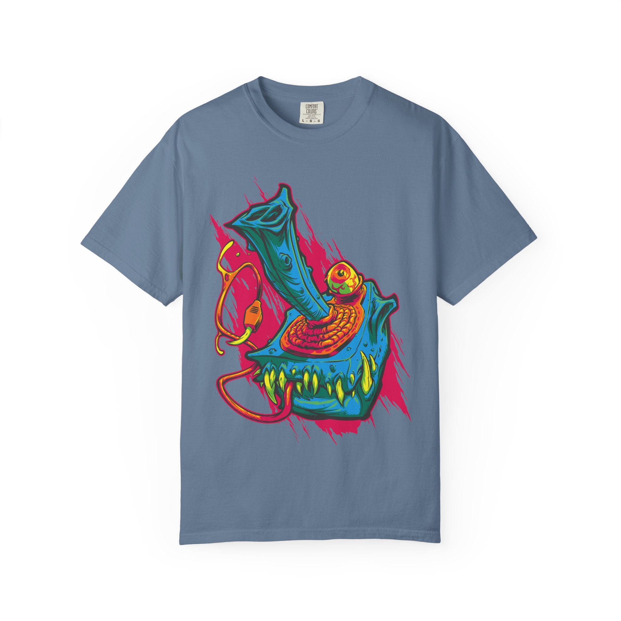 Surreal Gaming Tee - Monster Joystick Shirt for Arcade Fans - Sinful Threads