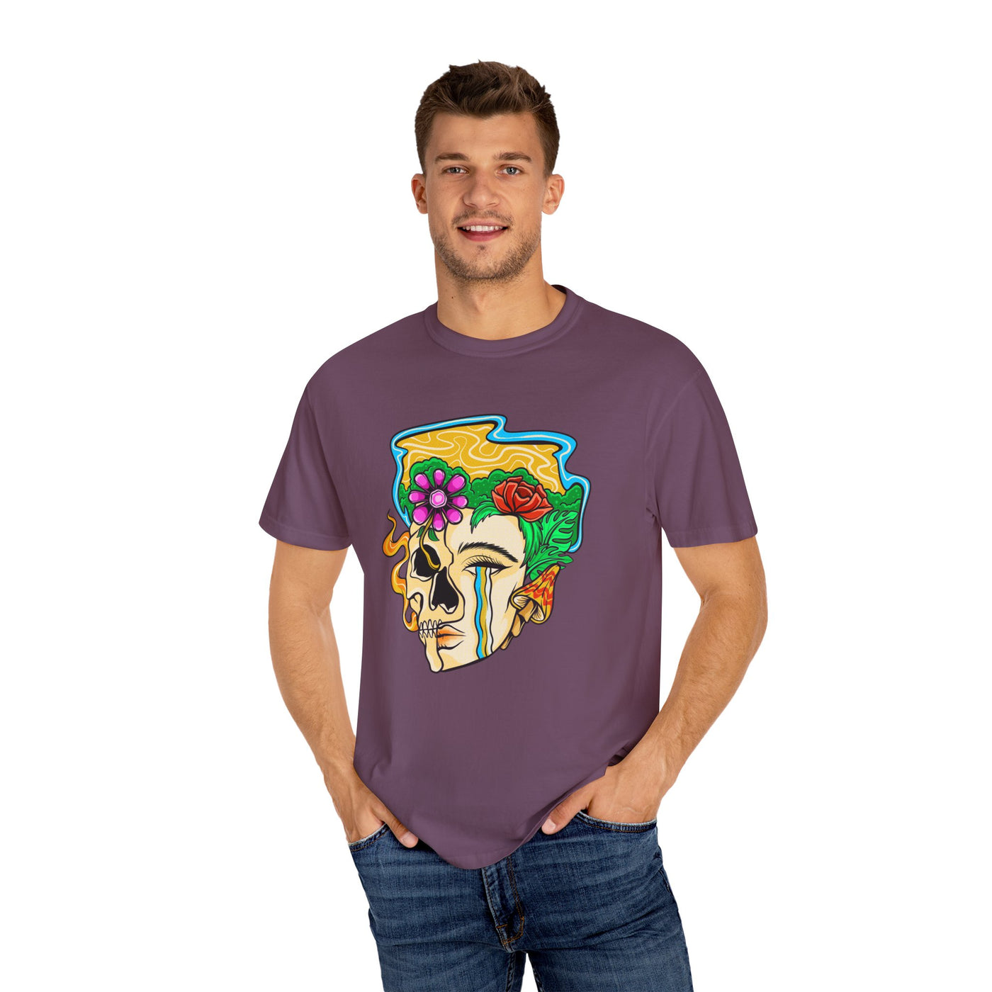 Floral Skull Shirt - Skeleton Graphic Tee - Artistic Gift - Sinful Threads