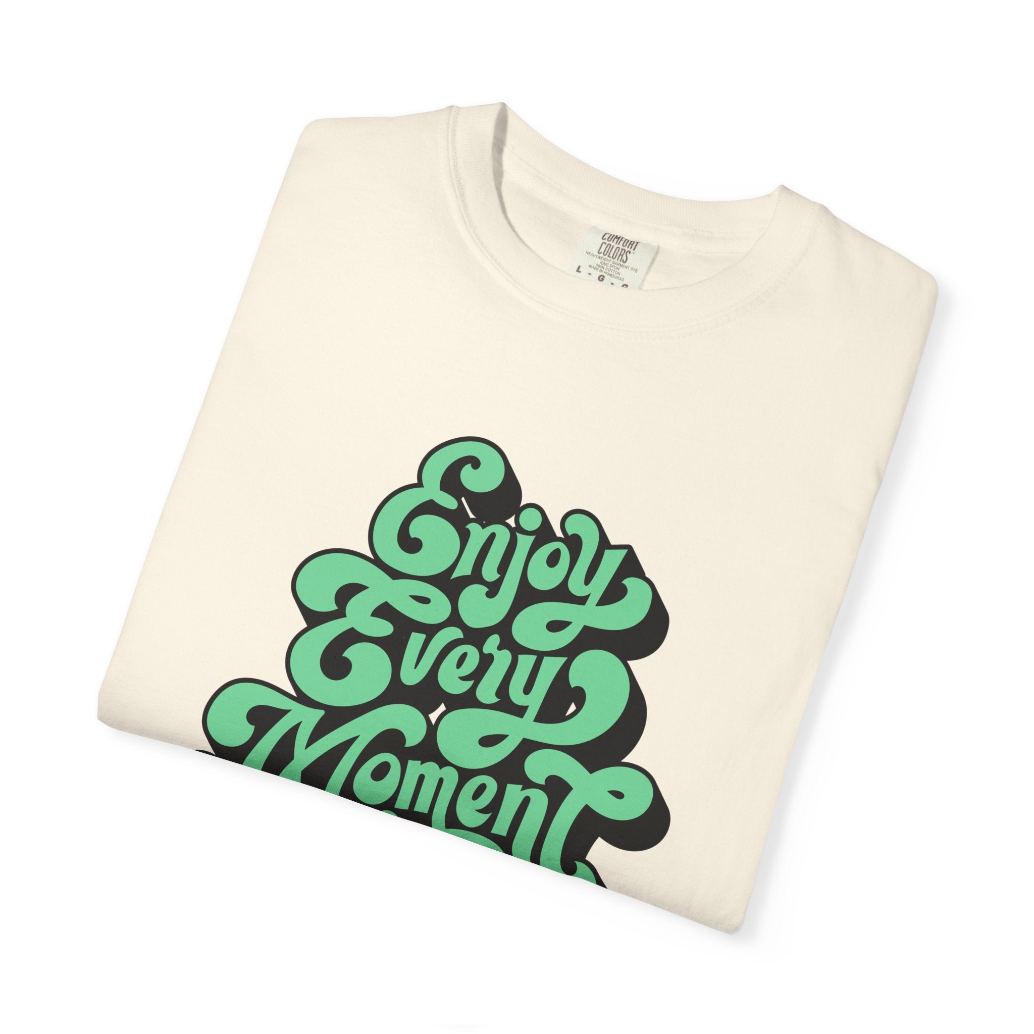 Groovy Graphic Tee - Enjoy Every Moment - Positive Vibe Gift - Sinful Threads