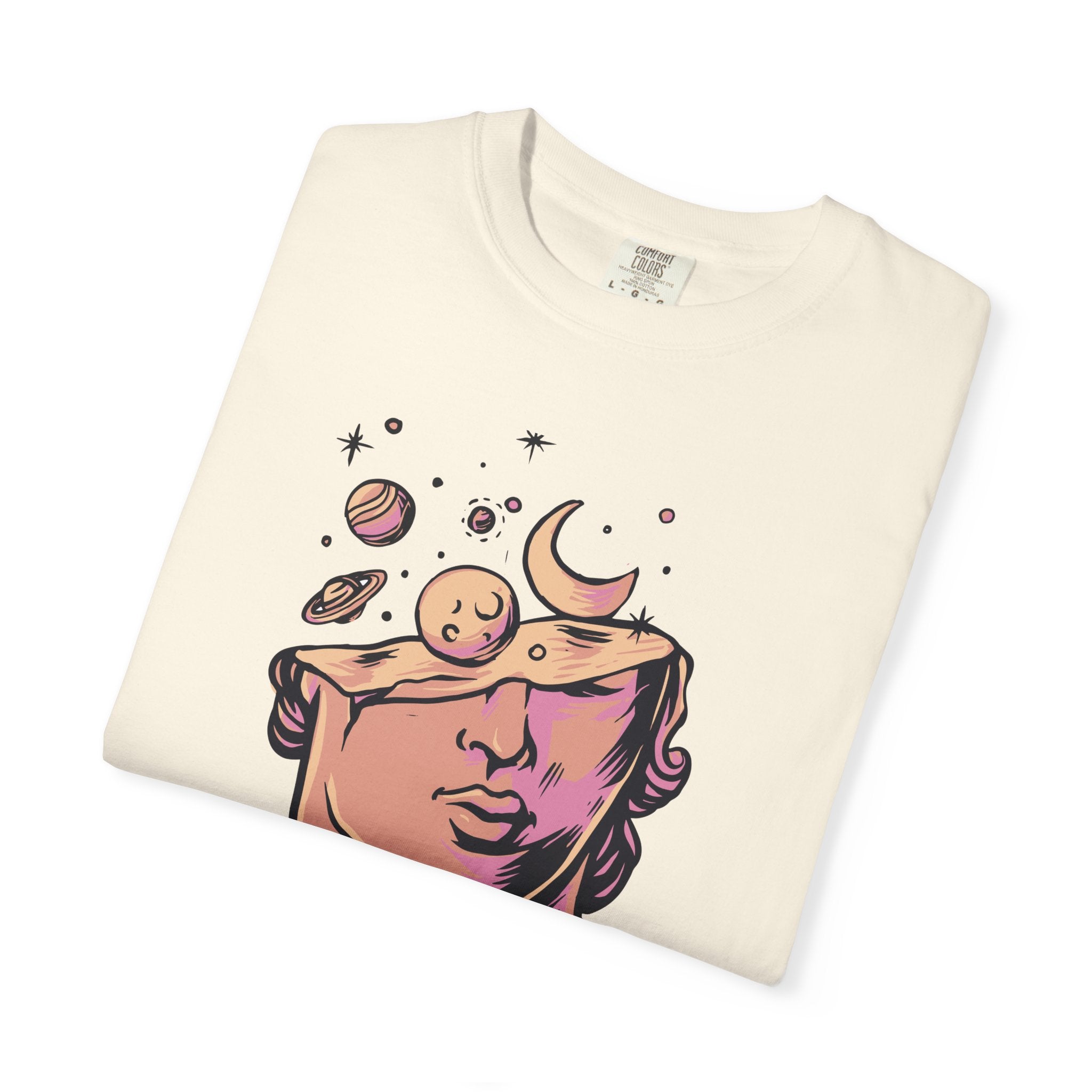 Celestial Space Bust Creative Unique Style T-Shirt - Sinful Threads