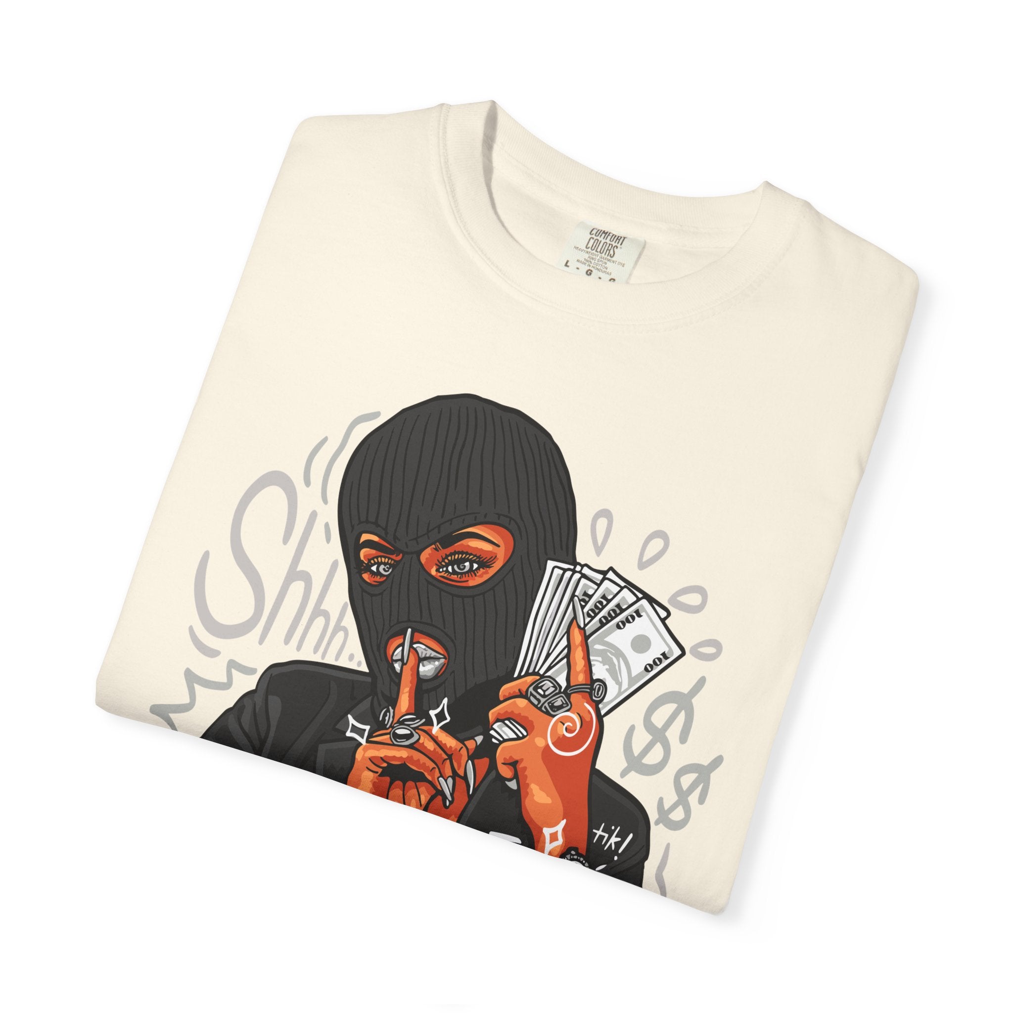 Money Heist Shhh Graphic Tee – Gangster Streetwear - Sinful Threads