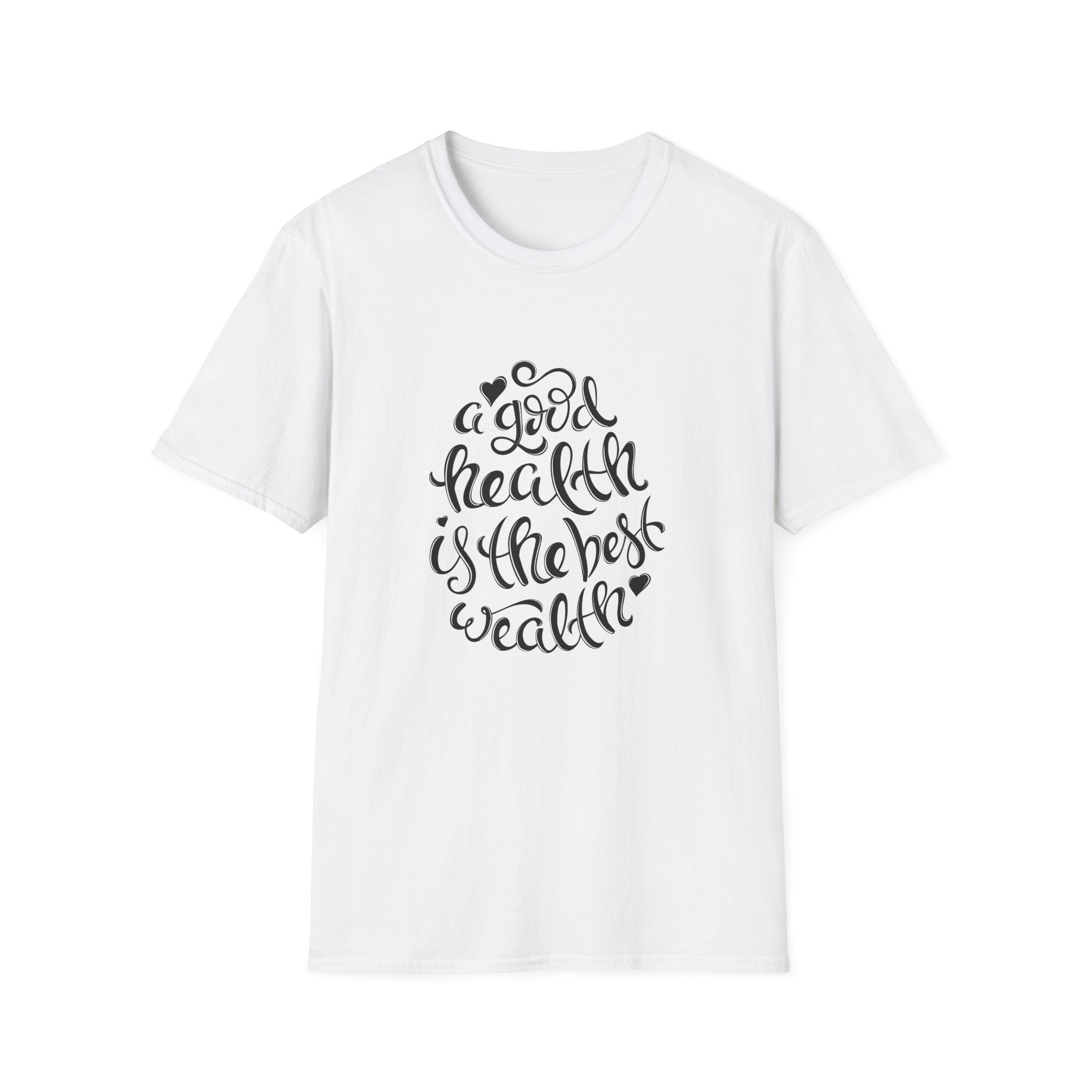 Good Health Best Wealth Wellness Graphic Tee - Inspire Daily - Sinful Threads