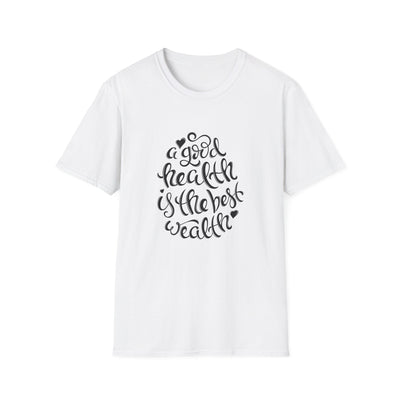 Good Health Best Wealth Wellness Graphic Tee - Inspire Daily - Sinful Threads