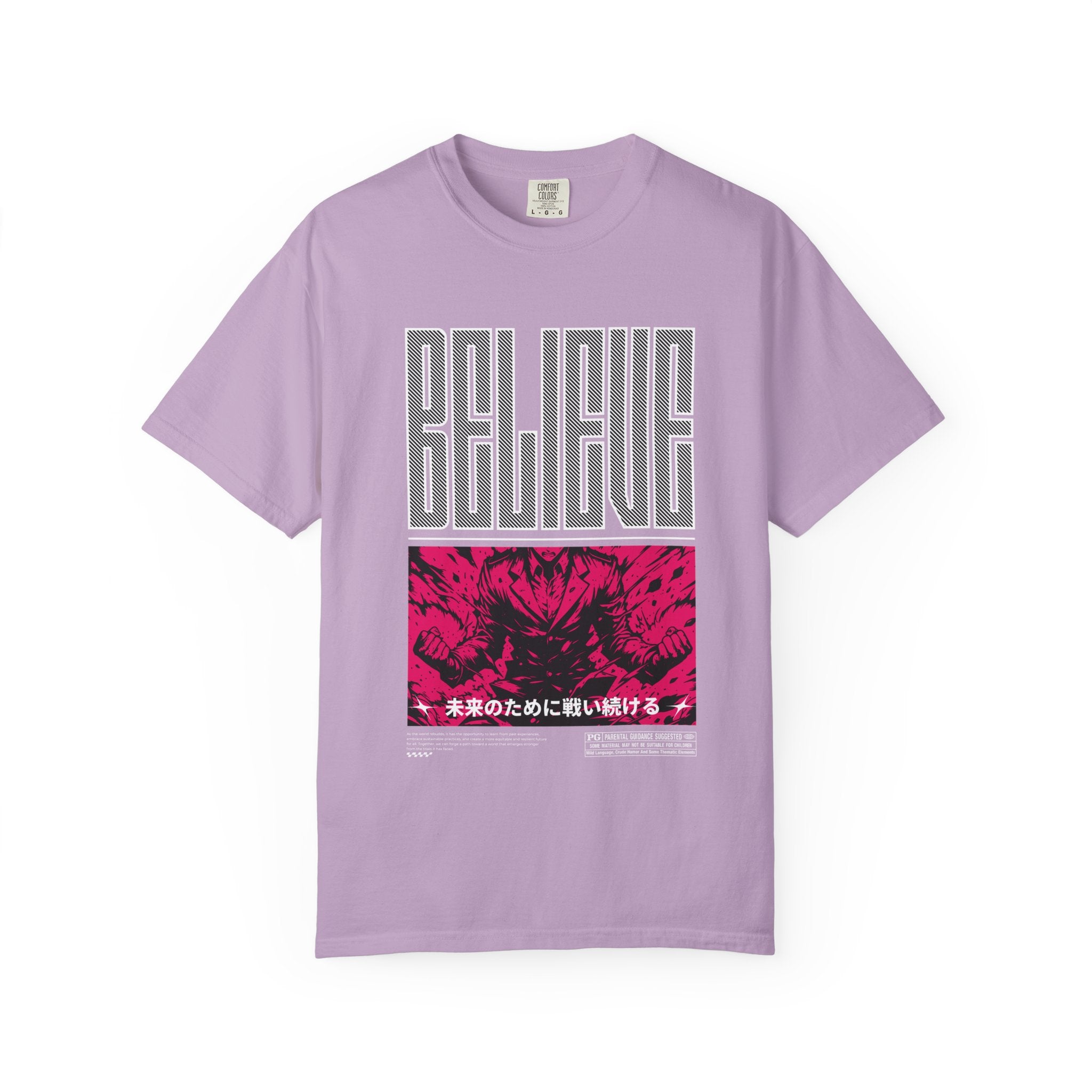 Believe Anime Tee - Bold Japanese Motivational - Gift - Sinful Threads