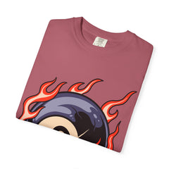 Billiards Player Shirt - Flaming Eight Ball - Pool Player Gift - Sinful Threads