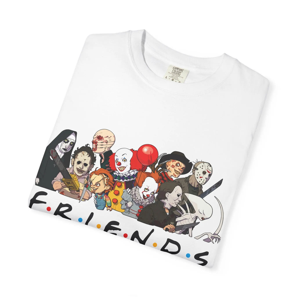 Horror Friends Parody Tee - 80s Villain Mashup Gift Shirt - Sinful Threads