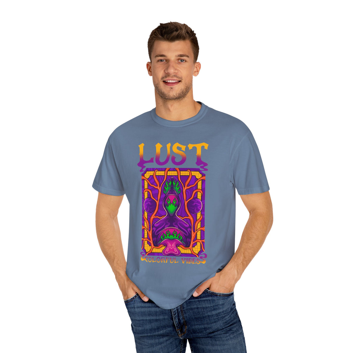Psychedelic Art Shirt - Trippy Flame Tee - Vibrant Festival Gift