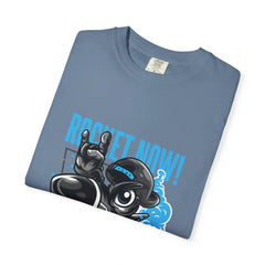 Rocket Now Cartoon Graphic Unisex Relaxed Fit T-Shirt - Sinful Threads