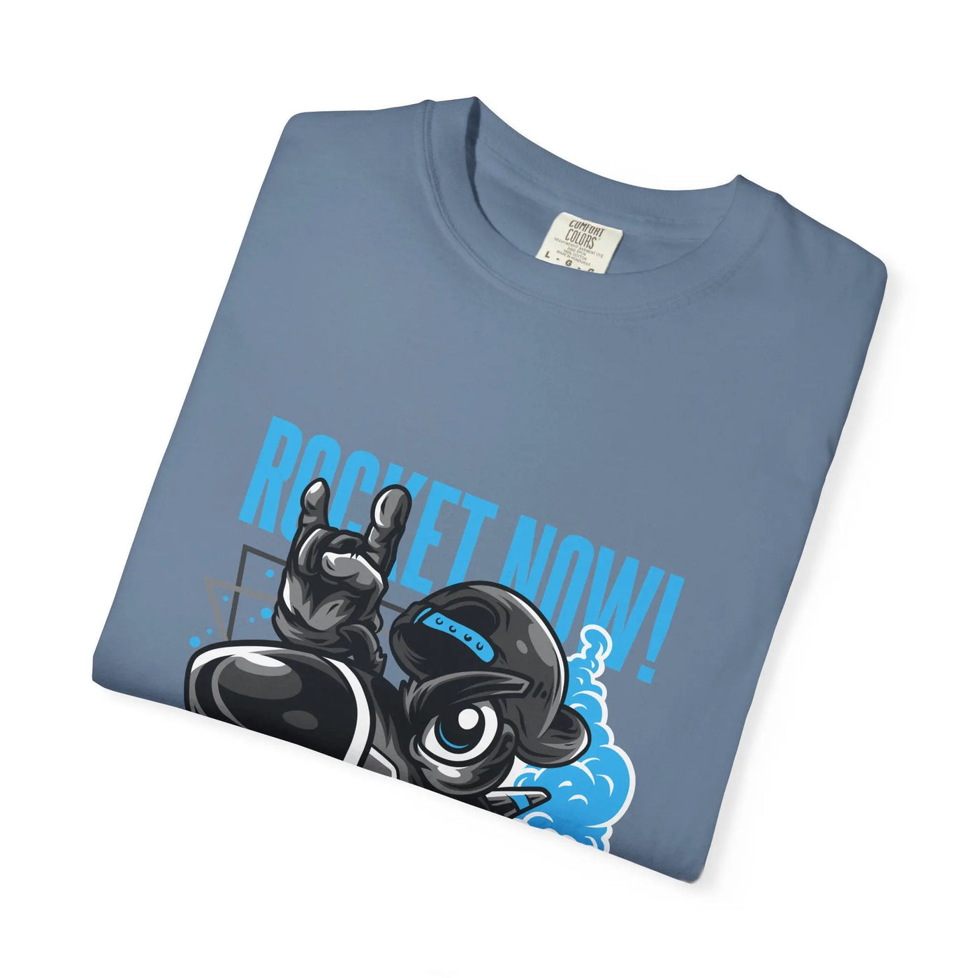 Rocket Now Cartoon Graphic Unisex Relaxed Fit T-Shirt - Sinful Threads