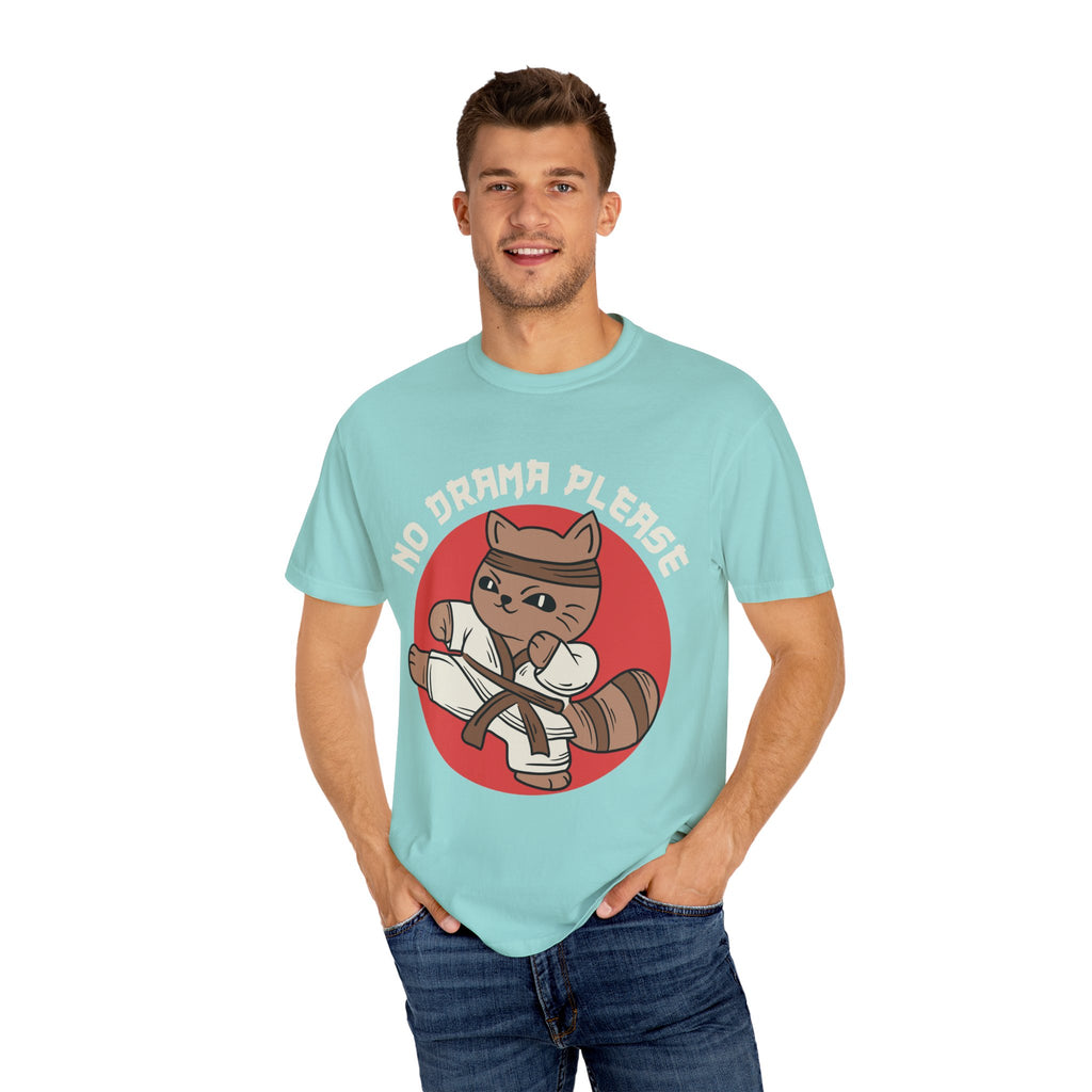 Karate cat shirt - no drama please tee - funny gift - Sinful Threads