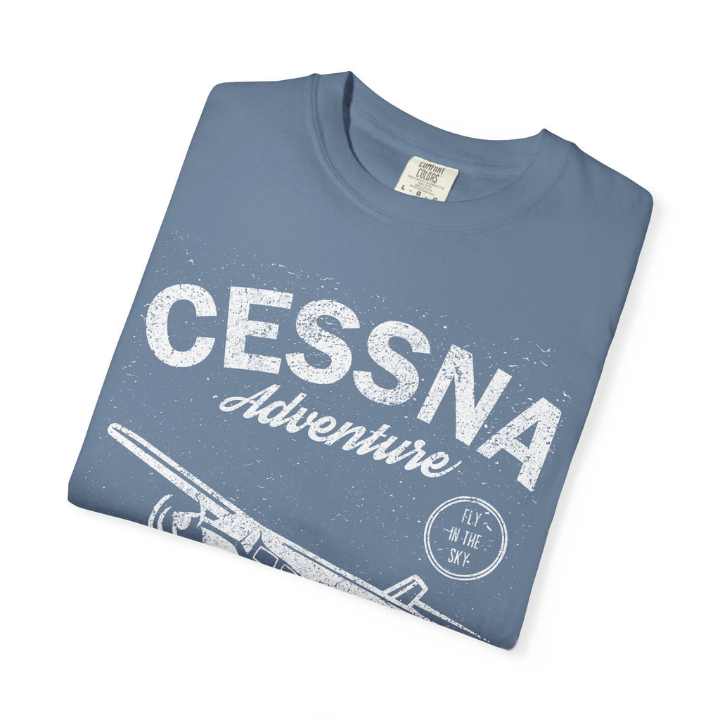 Cessna Adventure Travel Around The World Retro Airlines T-Shirt - Sinful Threads