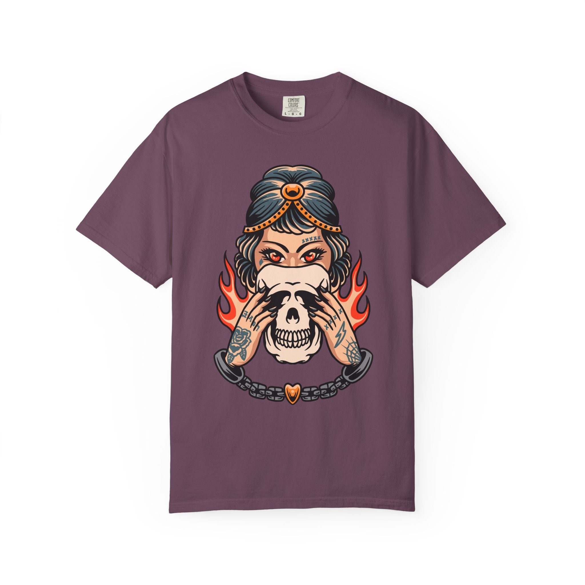 Traditional Tattoo Shirt - Fortune Teller Tee - Skull Graphic Top - Sinful Threads