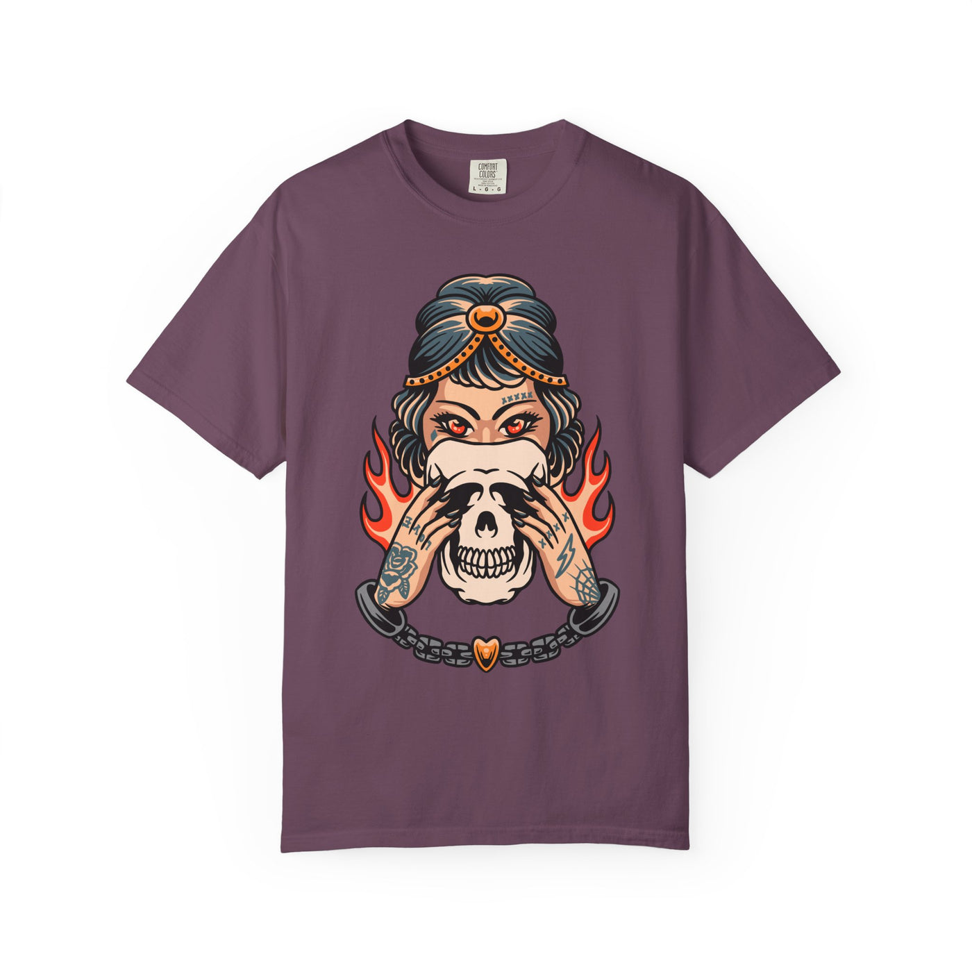 Traditional Tattoo Shirt - Fortune Teller Tee - Skull Graphic Top - Sinful Threads