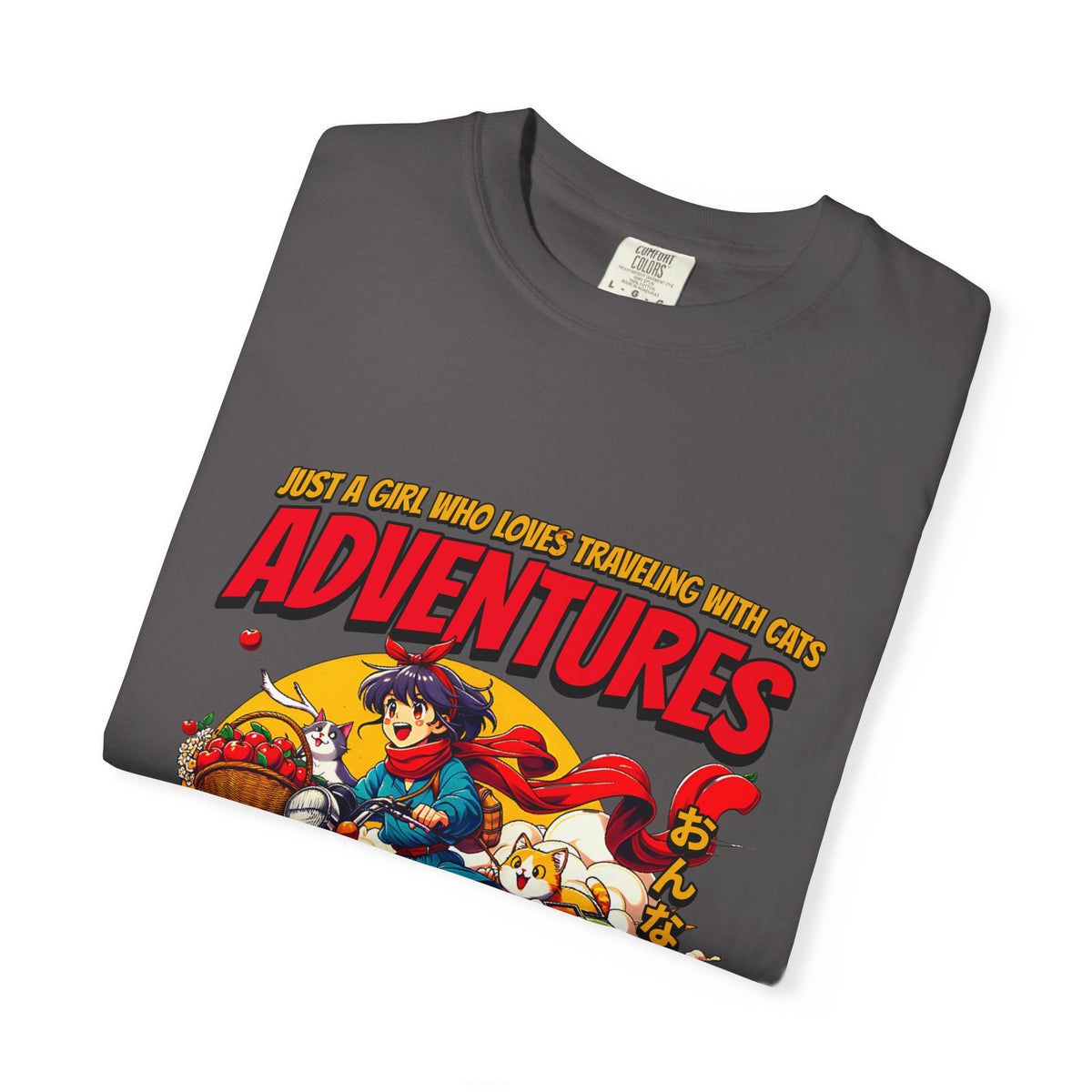 Cat Motorcycle Tee - Anime Adventure Top - Perfect Gift