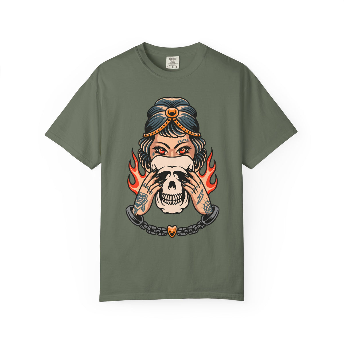 Traditional Tattoo Shirt - Fortune Teller Tee - Skull Graphic Top