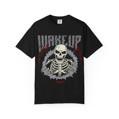 Skull Flame Shirt - Wake Up Fire Design Tee for Bold Style