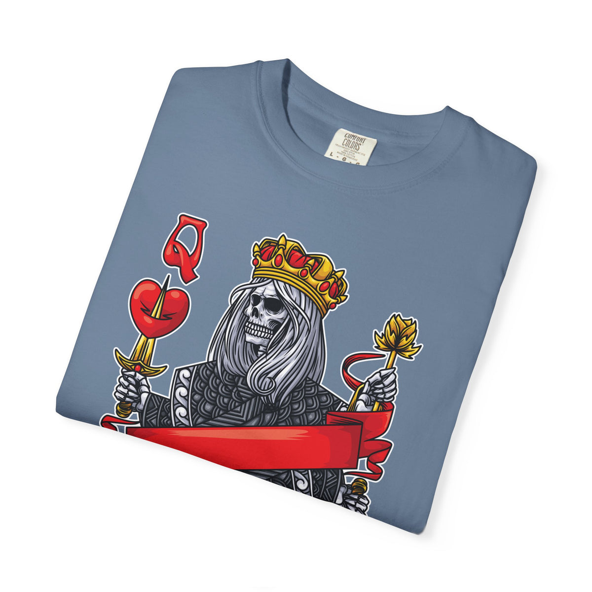Red Queen T-shirt – Skull Graphic Top – Queen of Hearts
