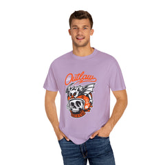 Outlaw Skull with Bat Rider Life To Ride Graphic T-Shirt