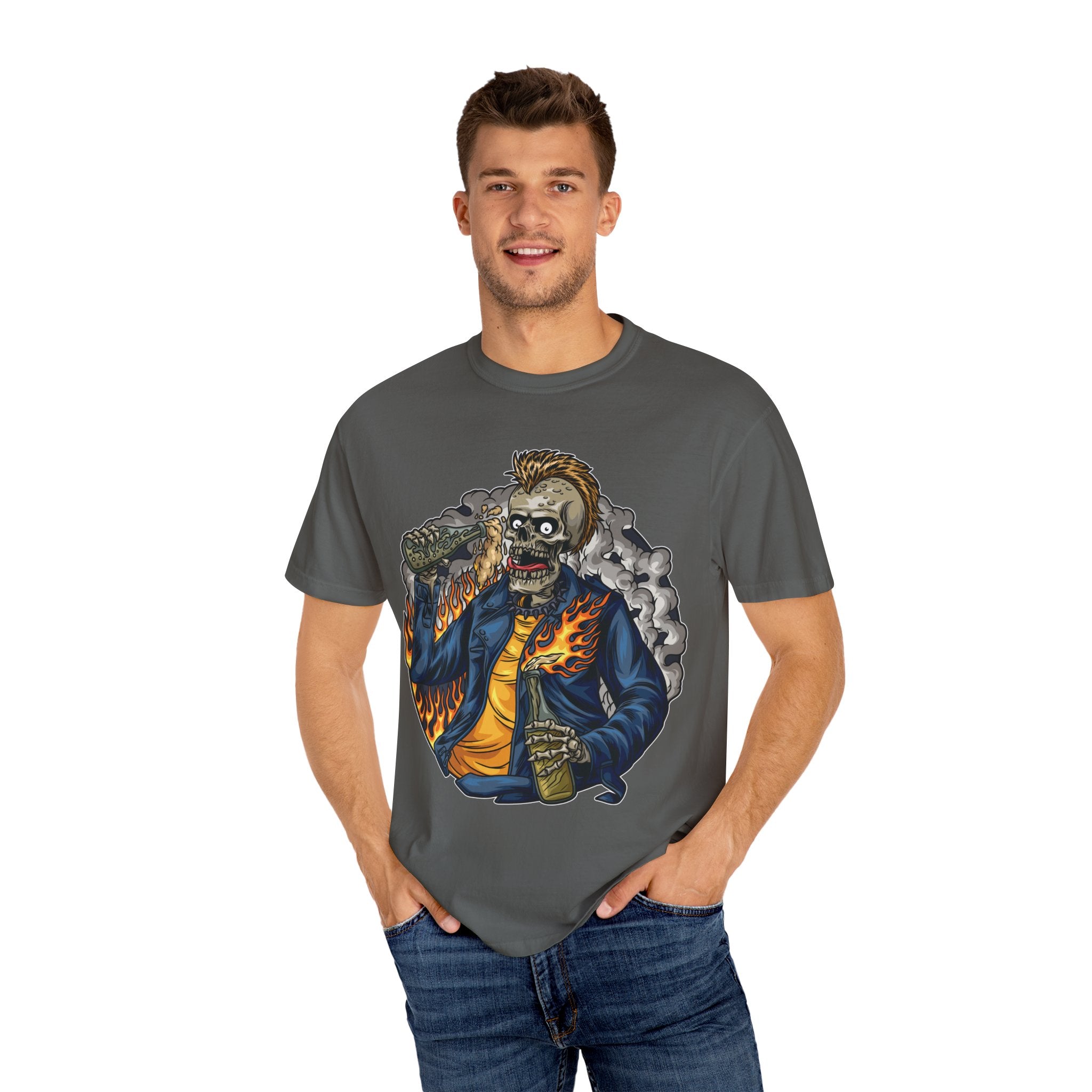 Punk Skull Shirt – Mohawk Skeleton Graphic Tee, Edgy Punk Rocker - Sinful Threads