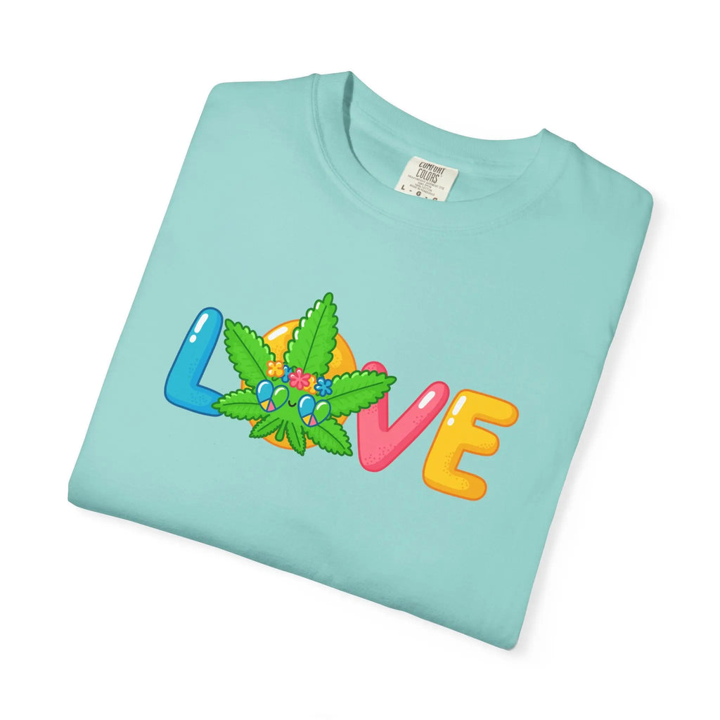 Love Stoner Graphic Shirt - Buy Minimalist Cannabis Valentine Gift - Sinful Threads