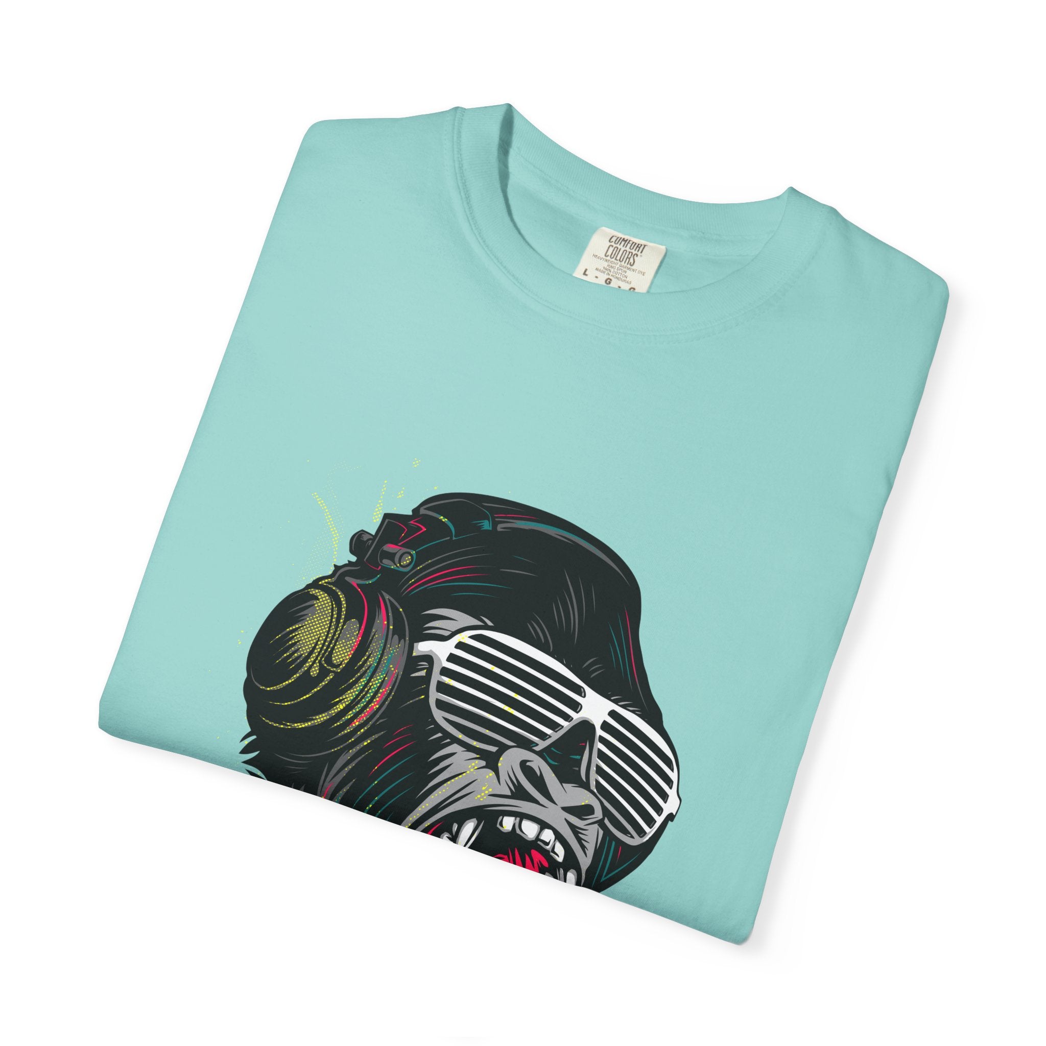 Angry Gorilla With Headphones And Glasses Design T-Shirt - Sinful Threads