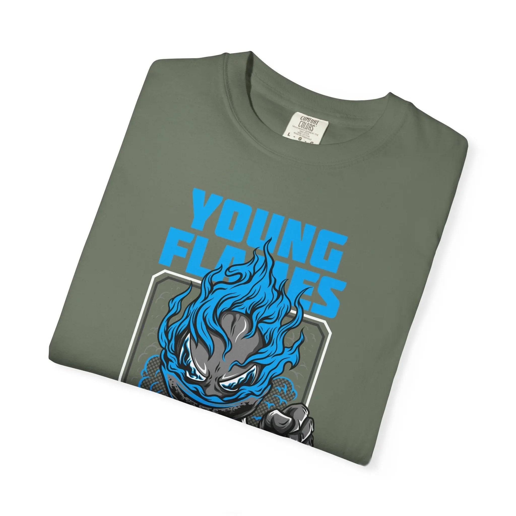 Young Flames Graphic T-Shirt Bold and Fierce Design - Sinful Threads