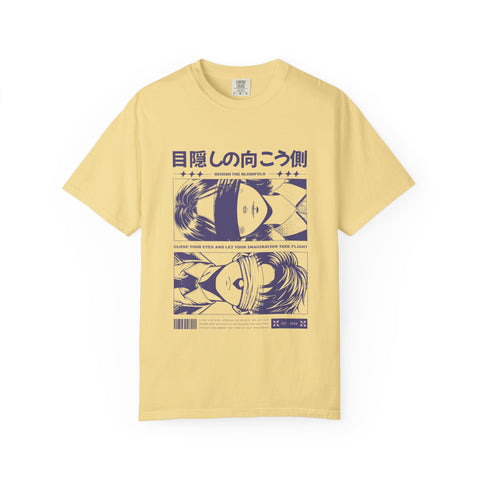 Blindfolded Anime Tee - Artistic Imagination - Dreamer Gift