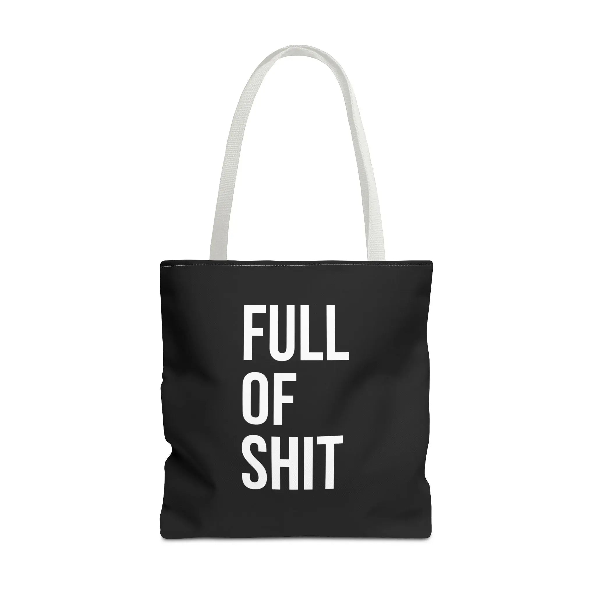 Sarcastic Canvas Tote Bag - Full Of Shit Funny Quote - Sinful Threads