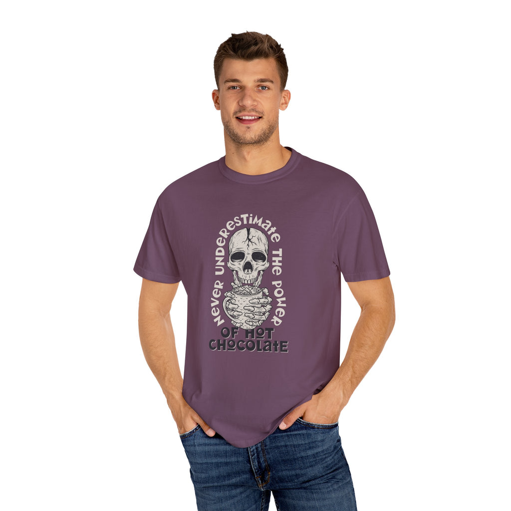 Spooky Skeleton Shirt - Hot Chocolate Humor - Funny Skull Tee - Sinful Threads