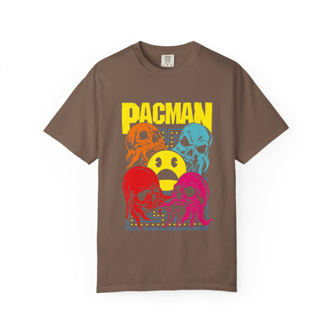 80s Arcade Pacman Ghost Skull Tee Retro Gaming Geeky Gift