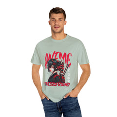 Oni Mask Anime Tee - Katana Demon Girl - Japanese Gift