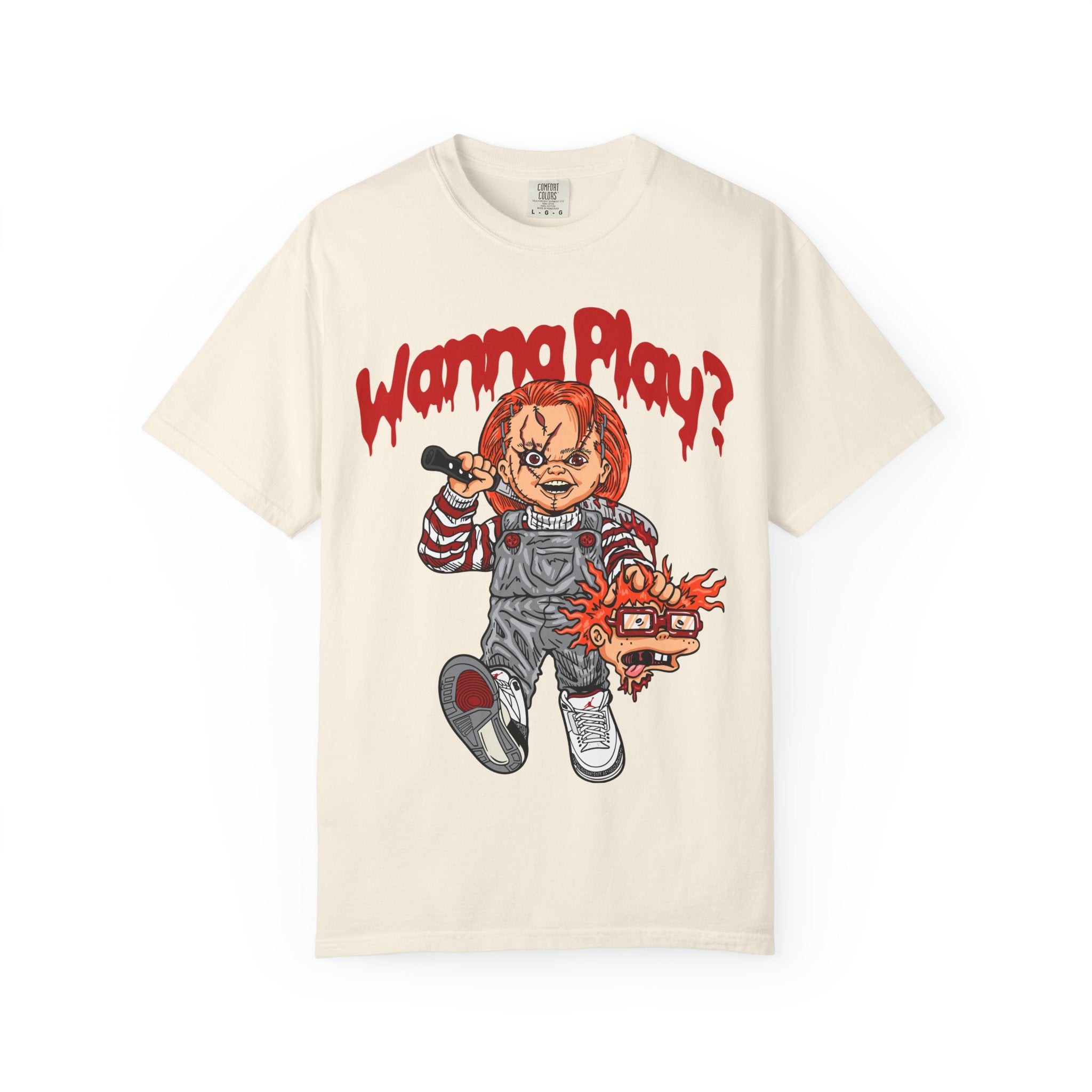 Chucky Doll Shirt - Wanna Play Horror Tee for Movie Fans - Sinful Threads