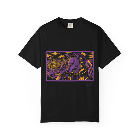 Anubis With Egyptian Pyramids and Timeless Graphic T-Shirt - Sinful Threads