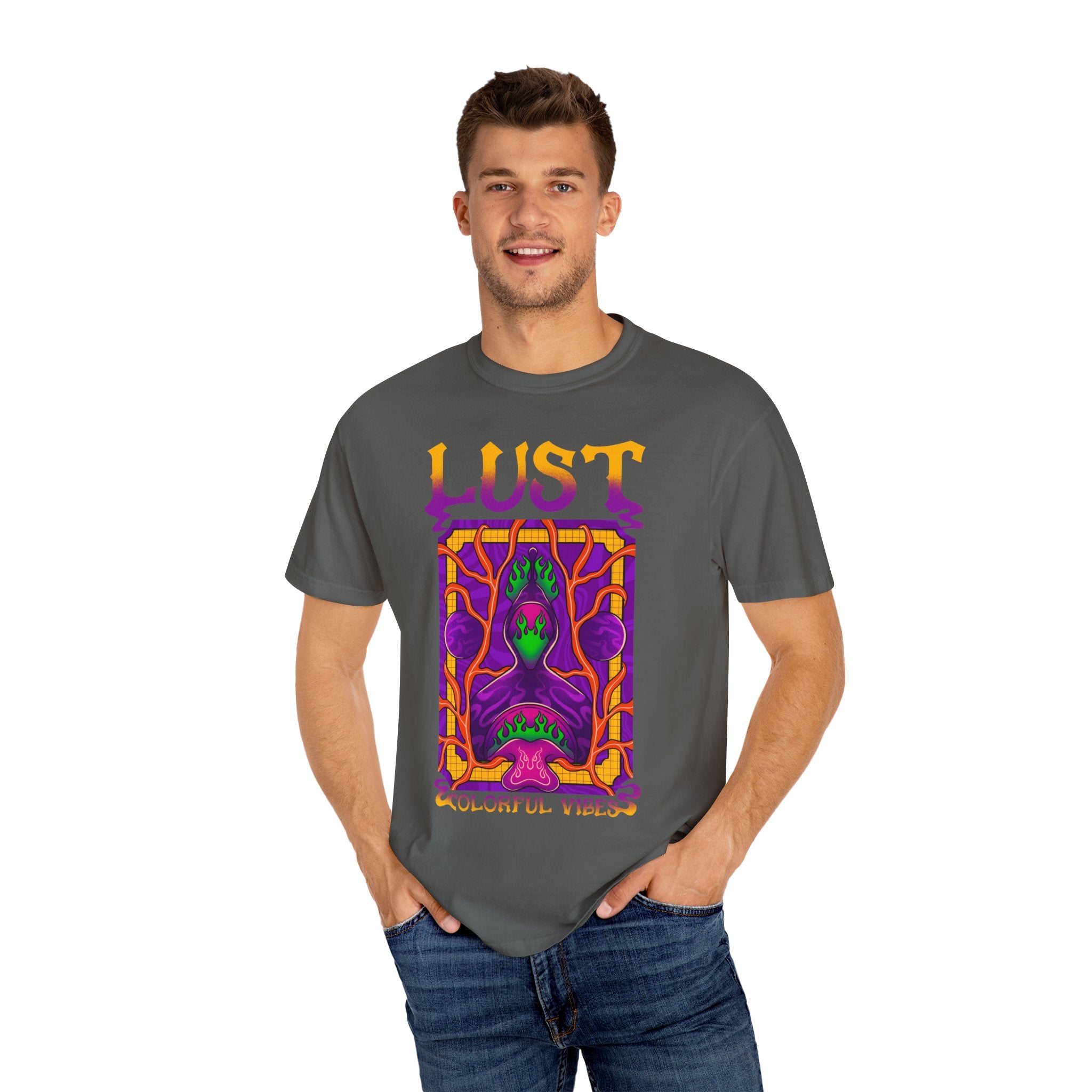 Psychedelic Art Shirt - Trippy Flame Tee - Vibrant Festival Gift - Sinful Threads