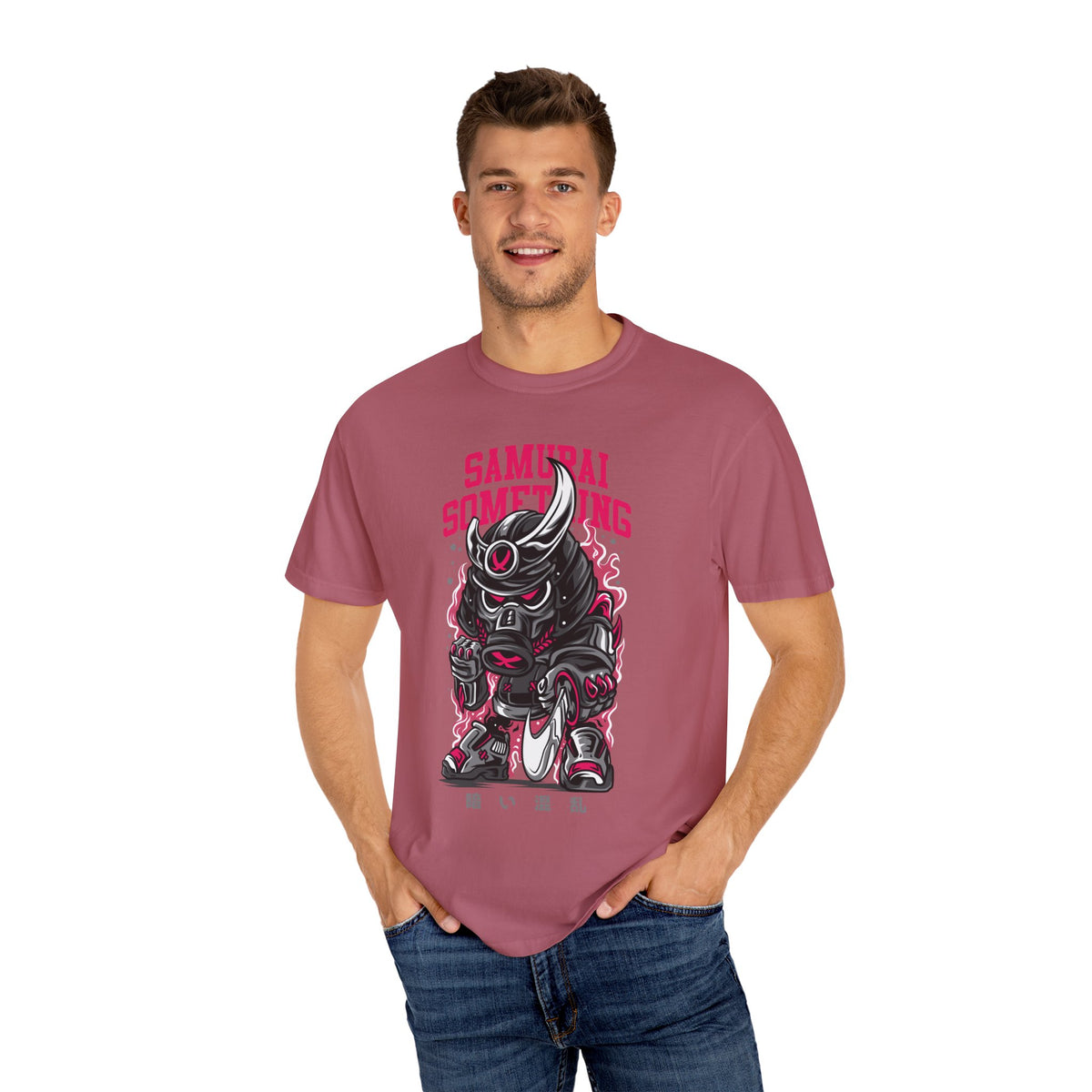 Samurai Something Dark Distressed Design T-Shirt