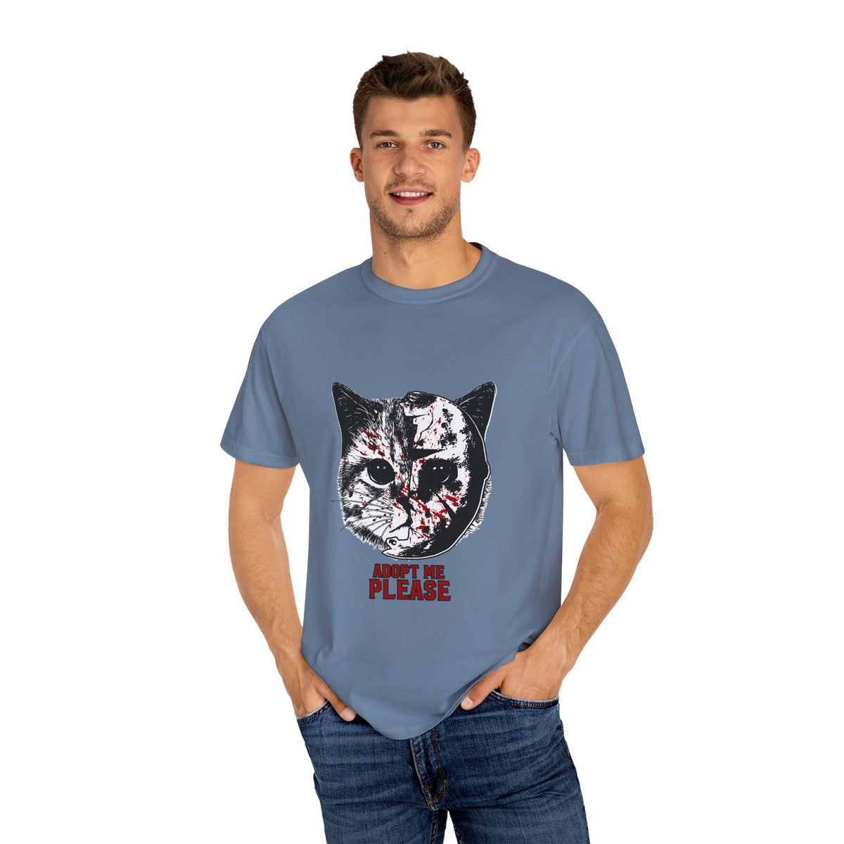 Horror Cat Tee - Spooky Jason Kitty - Friday 13th Shirt