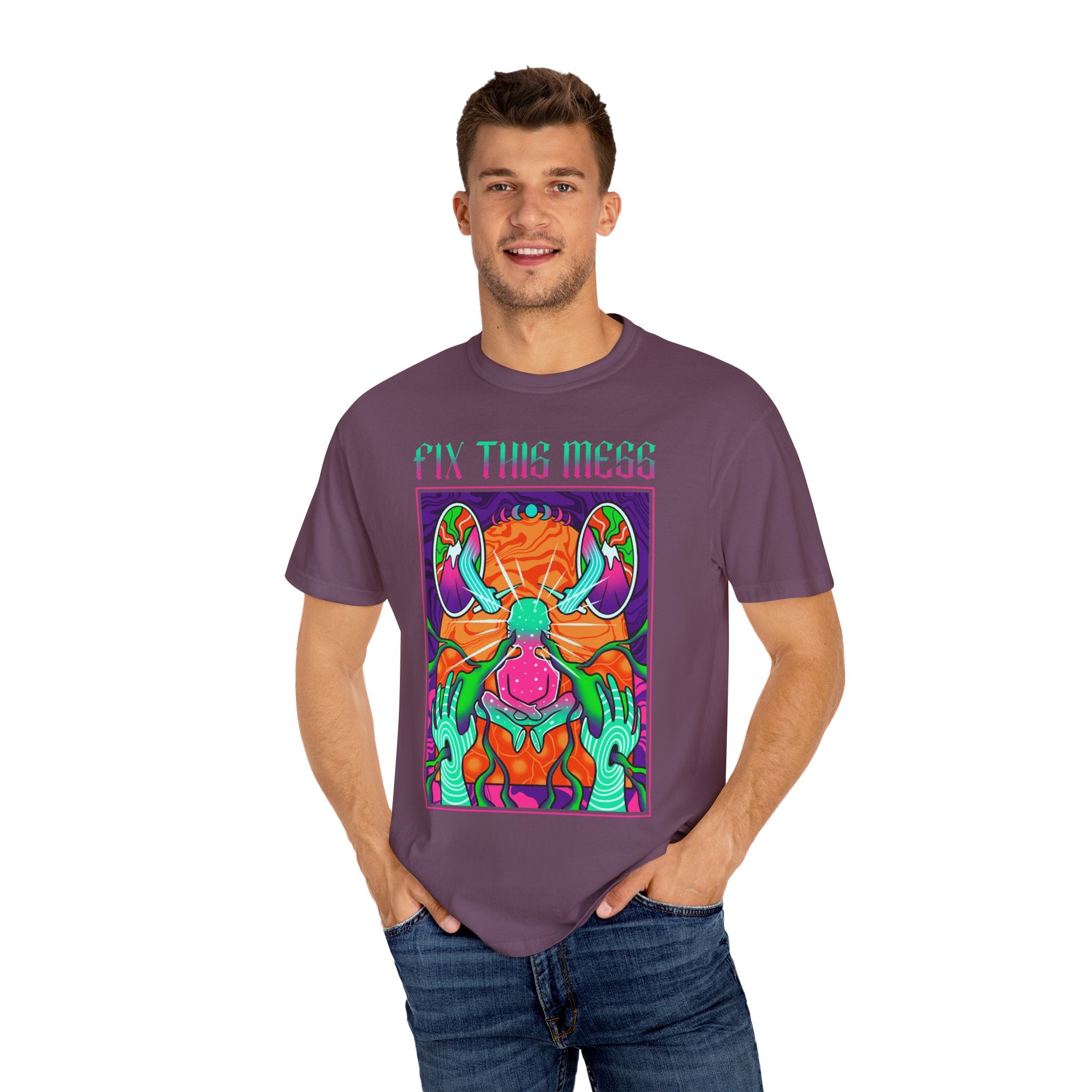 Psychedelic Art Tee - Trippy Design Tee - Surreal Art Gift - Sinful Threads