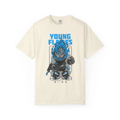 Young Flames Graphic T-Shirt Bold and Fierce Design - Sinful Threads