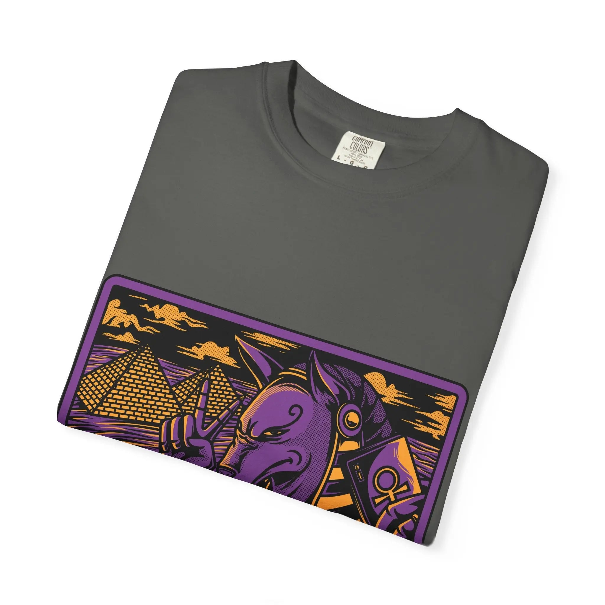 Anubis With Egyptian Pyramids and Timeless Graphic T-Shirt - Sinful Threads