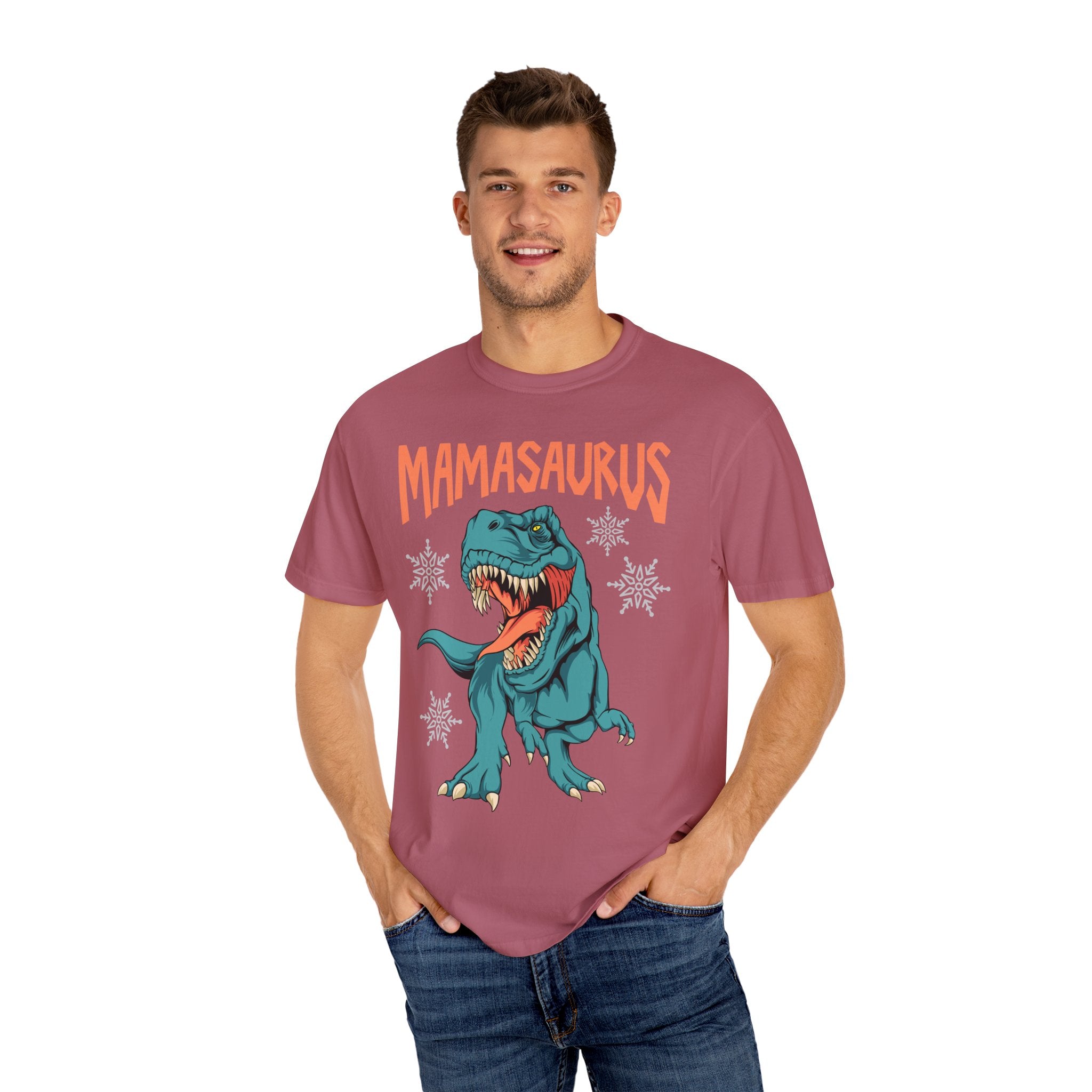 Mamasaurus Rex Tee - Funny Christmas Mom Dinosaur Gift - Sinful Threads