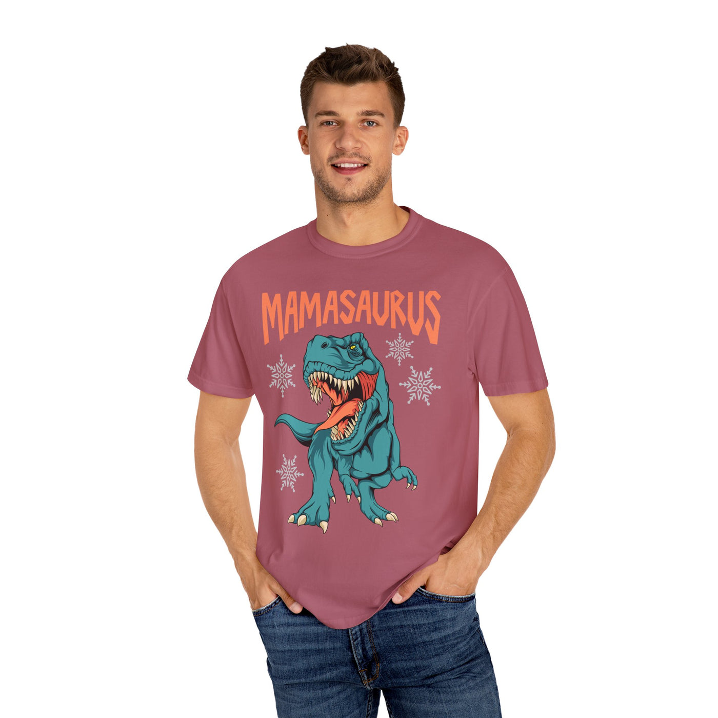 Mamasaurus Rex Tee - Funny Christmas Mom Dinosaur Gift - Sinful Threads