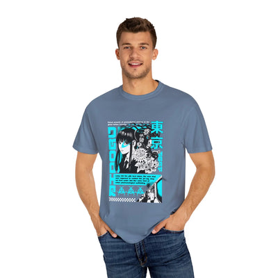 Anime Grunge Tee - Tokyo Y2K Vaporwave - Street Gift - Sinful Threads