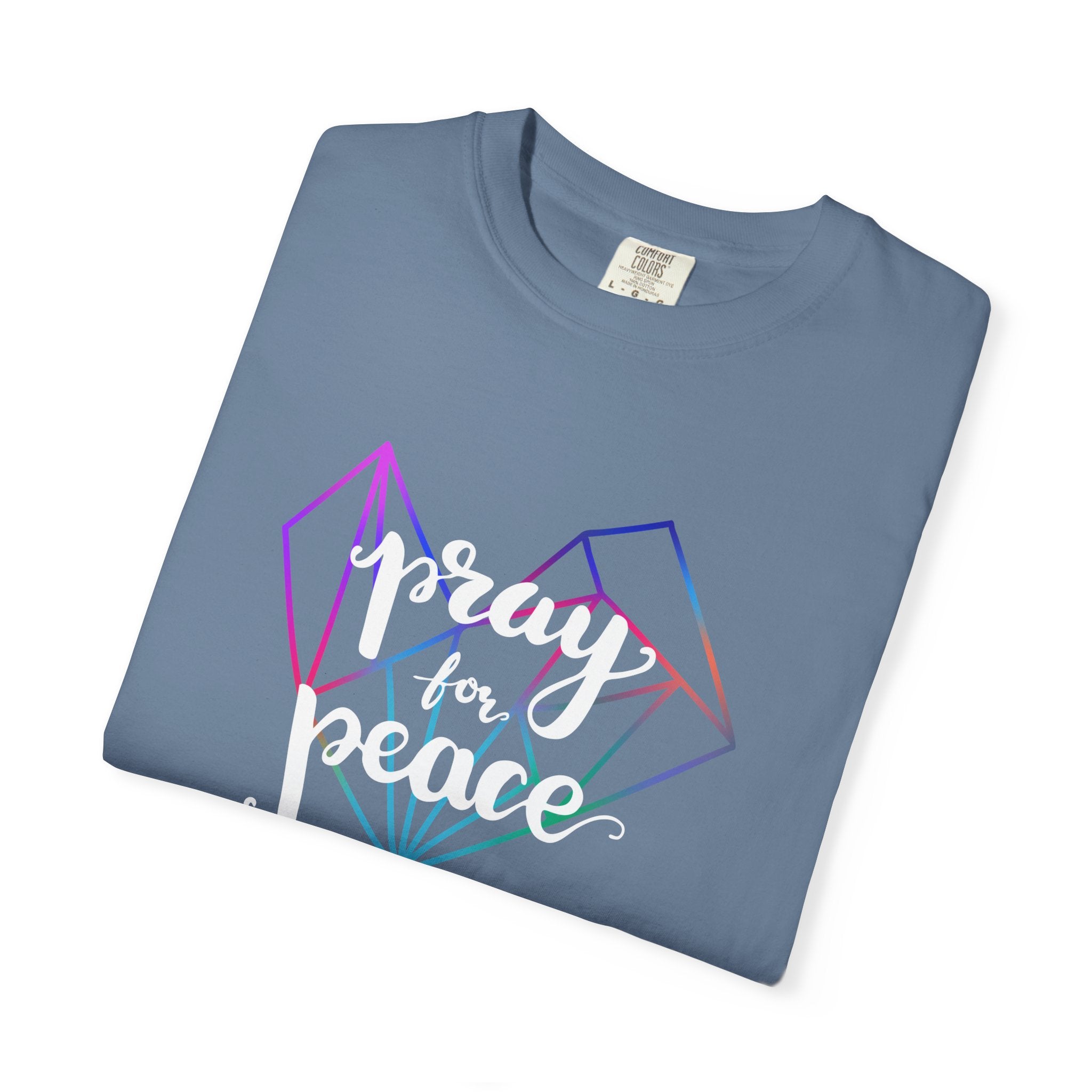 Peace Graphic Tee - Pray For Peace Shirt - Geometric Gift - Sinful Threads
