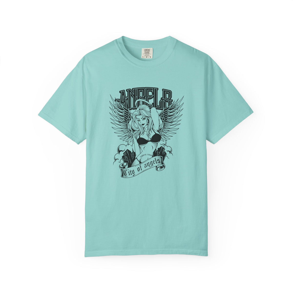 City of Angels Urban Angel Girl with Wings Graphic T-Shirt