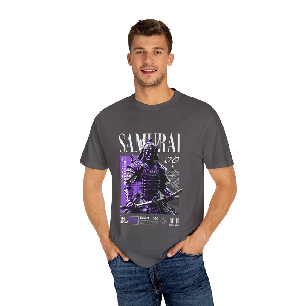 Samurai Warrior Tee - Purple Bushido Graphic - Perfect Gift - Sinful Threads