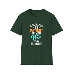 Patient Humble Mindset Shirt - Sports Character Wisdom Tee