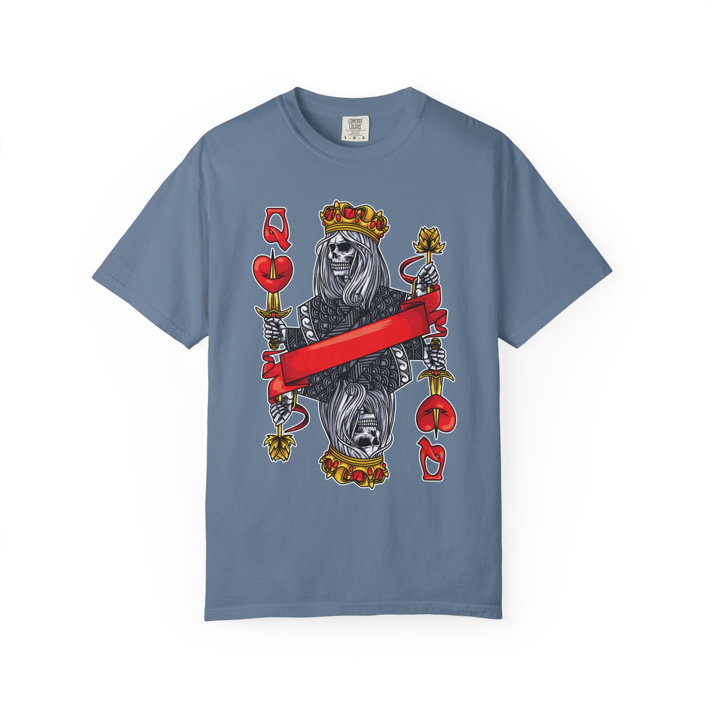 Red Queen T-shirt – Skull Graphic Top – Queen of Hearts - Sinful Threads