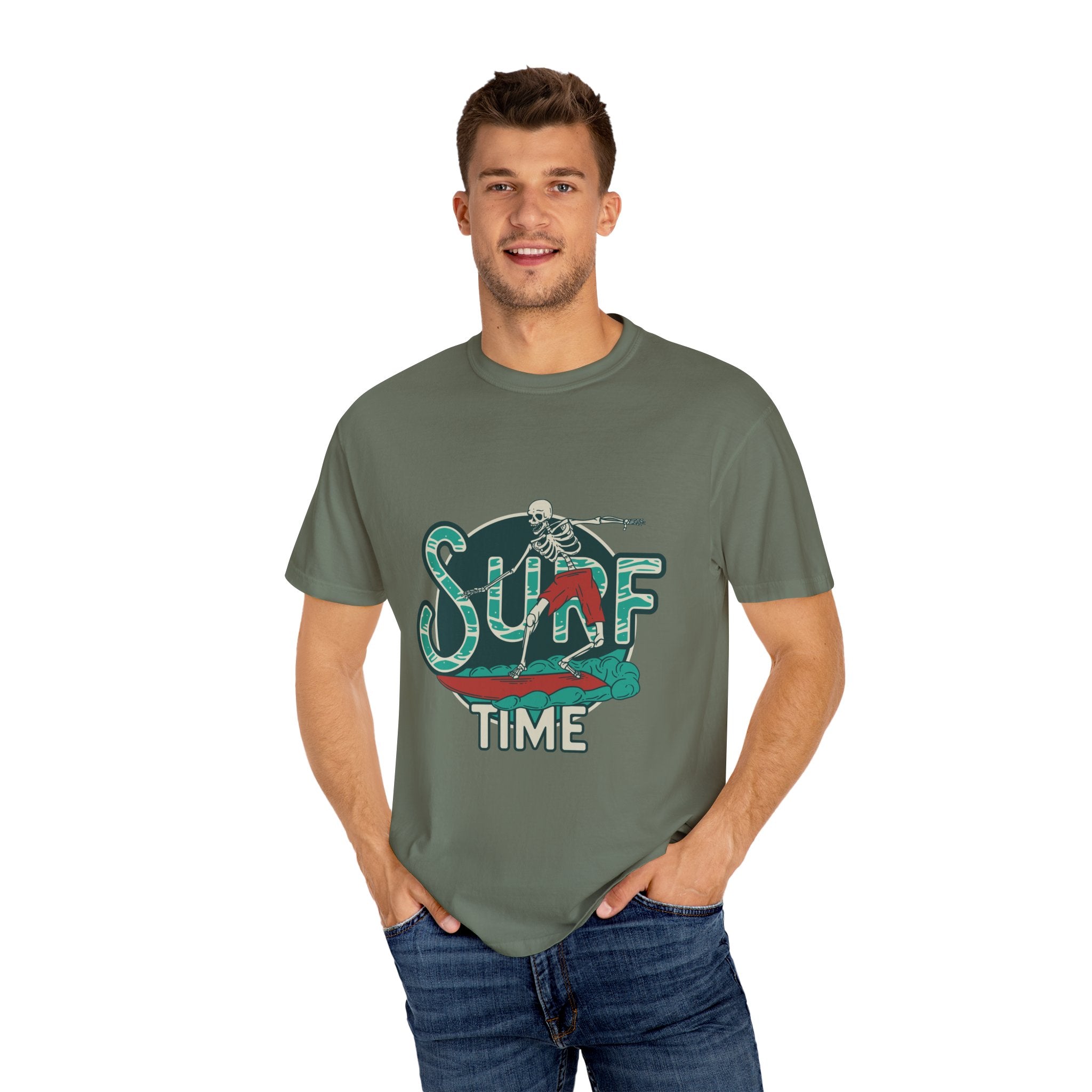 Skeleton Surfer Shirt - Surf Time Tee - Cool Beach Gift - Sinful Threads