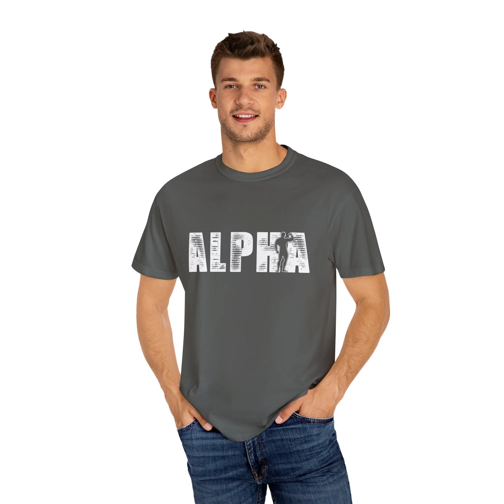 Alpha Male Bodybuilder Tee - Premium Muscle Graphic Design Printify